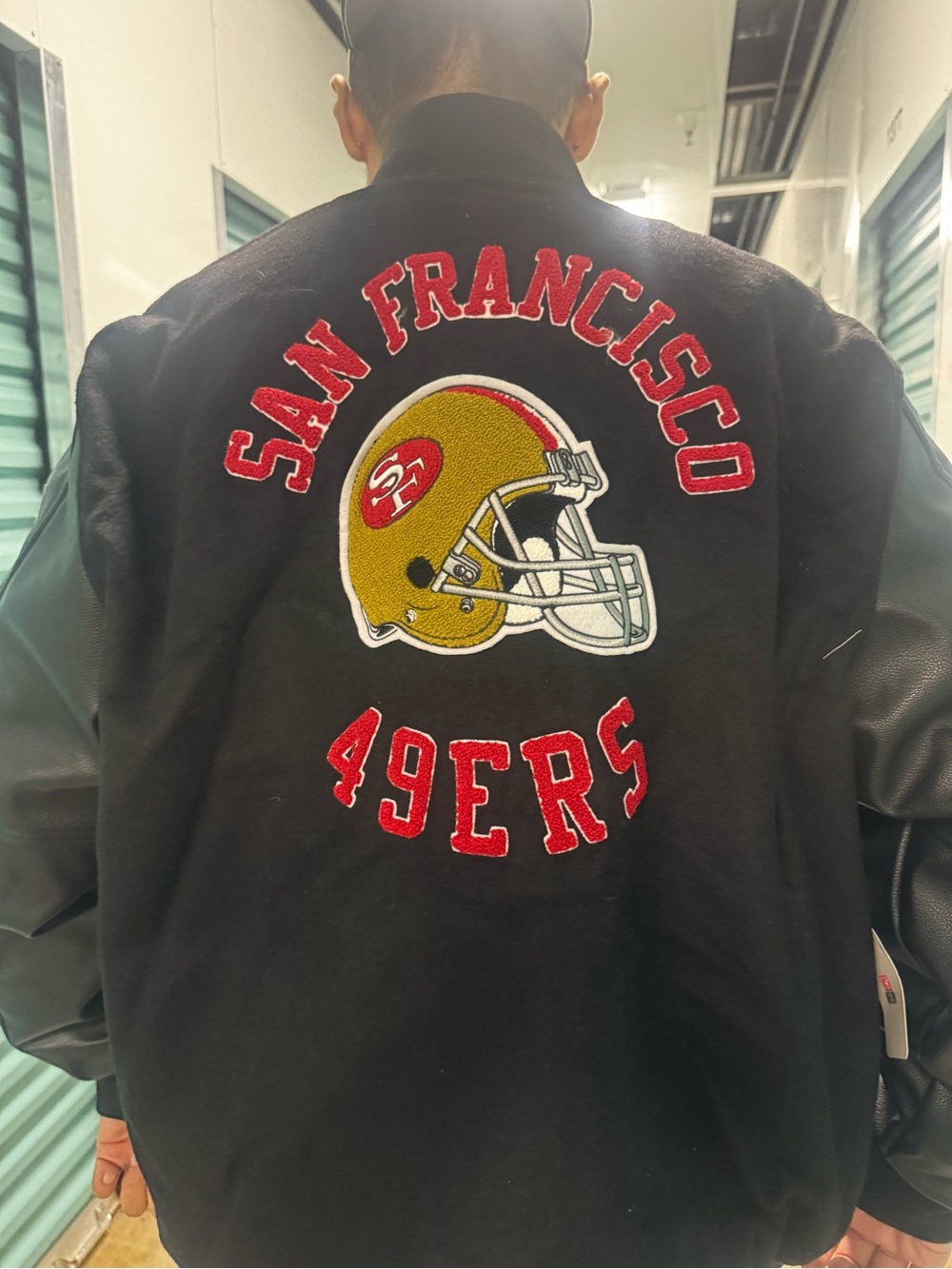NFL Black & Red San Francisco 49ers Varsity Bomber Jacket - Picture 2 of 8